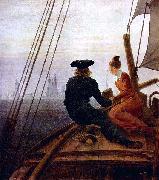 Caspar David Friedrich On the sailing-vessel Spain oil painting artist